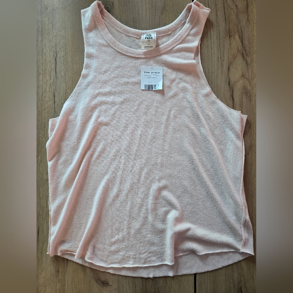 Free People We The Free Coziest Tank in Light Blush - Size S, NWT